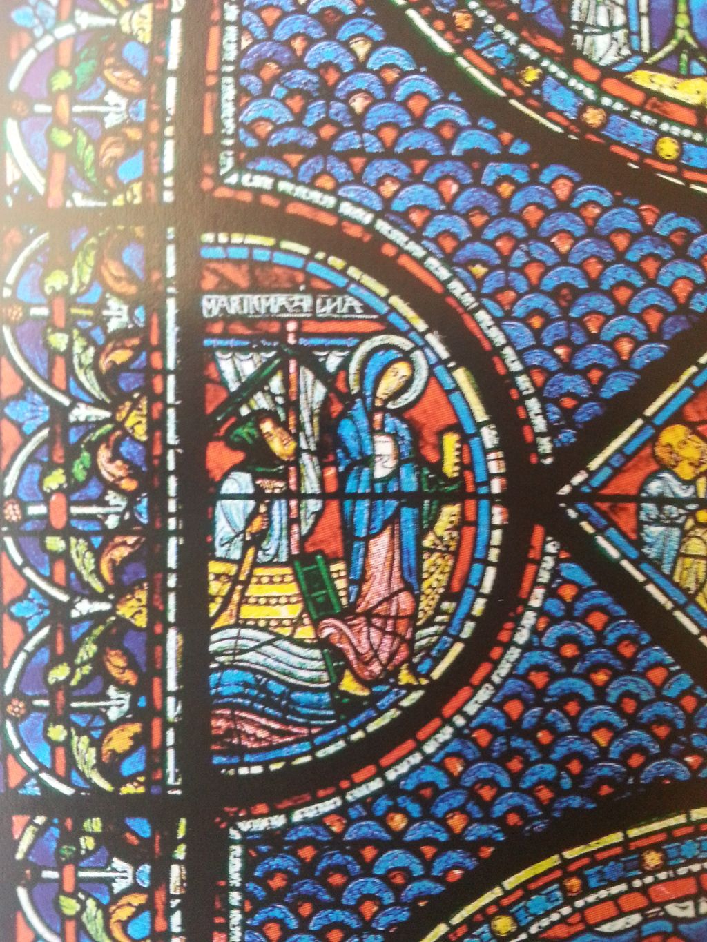 Sainte Marie-Madeleine débarquant en Provence, cathédrale de Chartres, vitrail de Sainte Marie-Madeleine